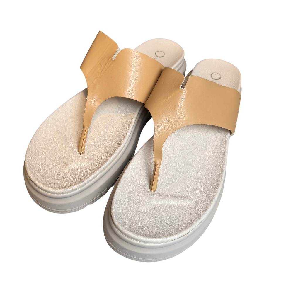 Journee Carah Women Platform Wedge Sandals 11‎ Tan Summer Vacation Boho Beach